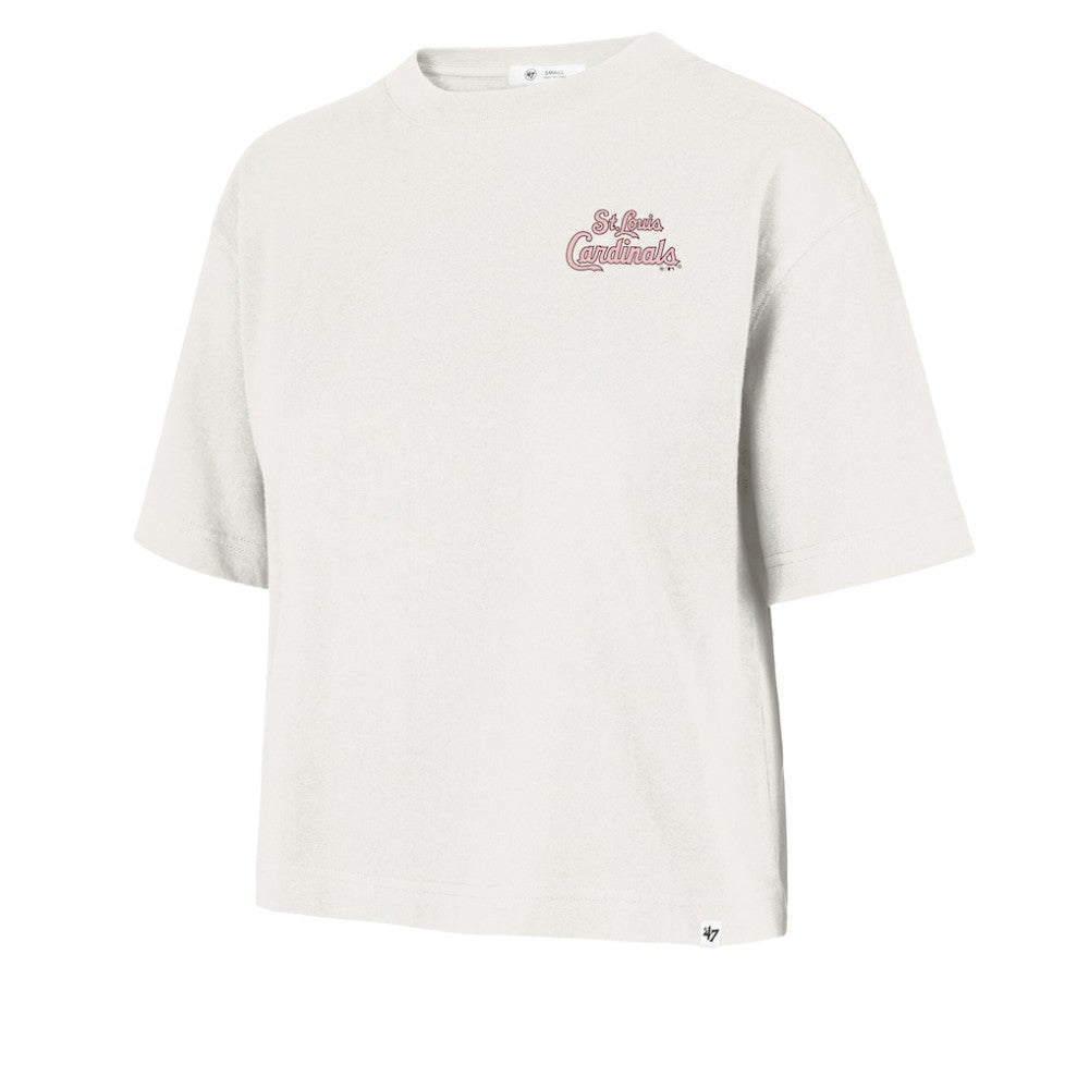 St. Louis Cardinals Women's Love Letter Reed City T-Shirt Cream