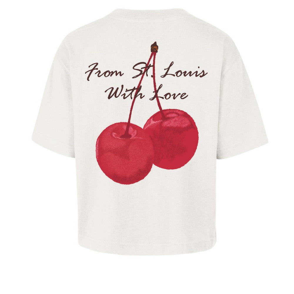 St. Louis Cardinals Women's Love Letter Reed City T-Shirt Cream