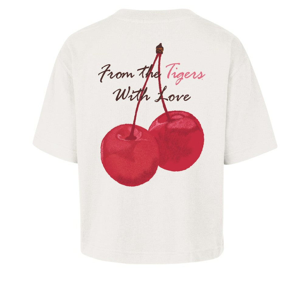 Detroit Tigers Women's Love Letter Reed City T-Shirt Cream