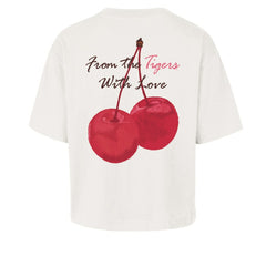 Detroit Tigers Women's Love Letter Reed City T-Shirt Cream
