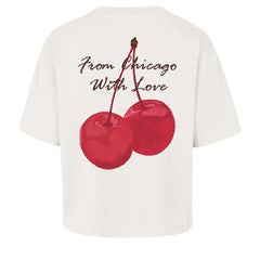 Chicago Cubs Women's Love Letter Reed City T-Shirt Cream