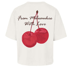 Milwaukee Brewers Women's Love Letter Reed City T-Shirt Cream
