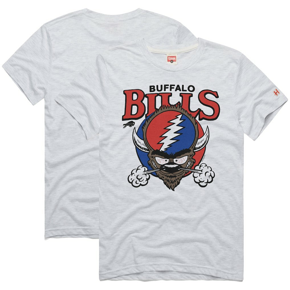 Buffalo Bills Homage NFL x Grateful Dead Tri-Blend T-Shirt - Ash sale
