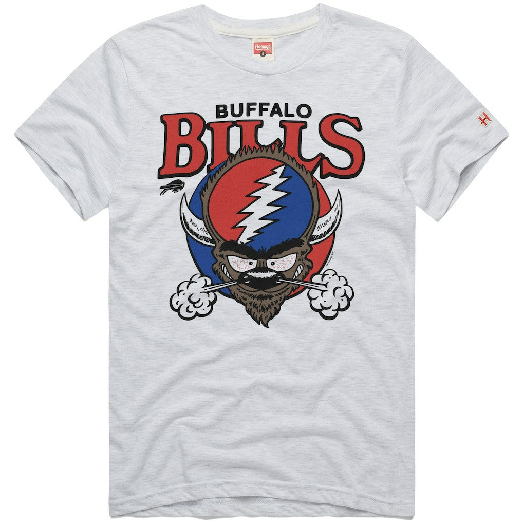 Buffalo Bills Homage NFL x Grateful Dead Tri-Blend T-Shirt - Ash sale
