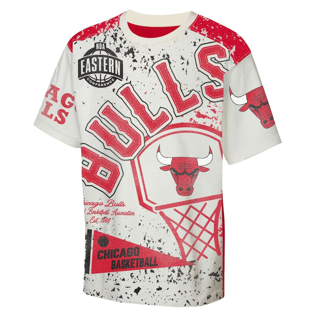 Chicago Bulls Outerstuff Youth Top Player All-Over-Print T-Shirt sale - Cream online
