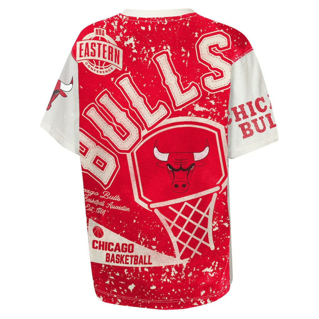 Chicago Bulls Outerstuff Youth Top Player All-Over-Print T-Shirt sale - Cream online