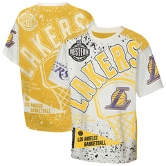 Los Angeles Lakers Outerstuff Youth Top Player All-Over-Print T-Shirt - Cream for sale