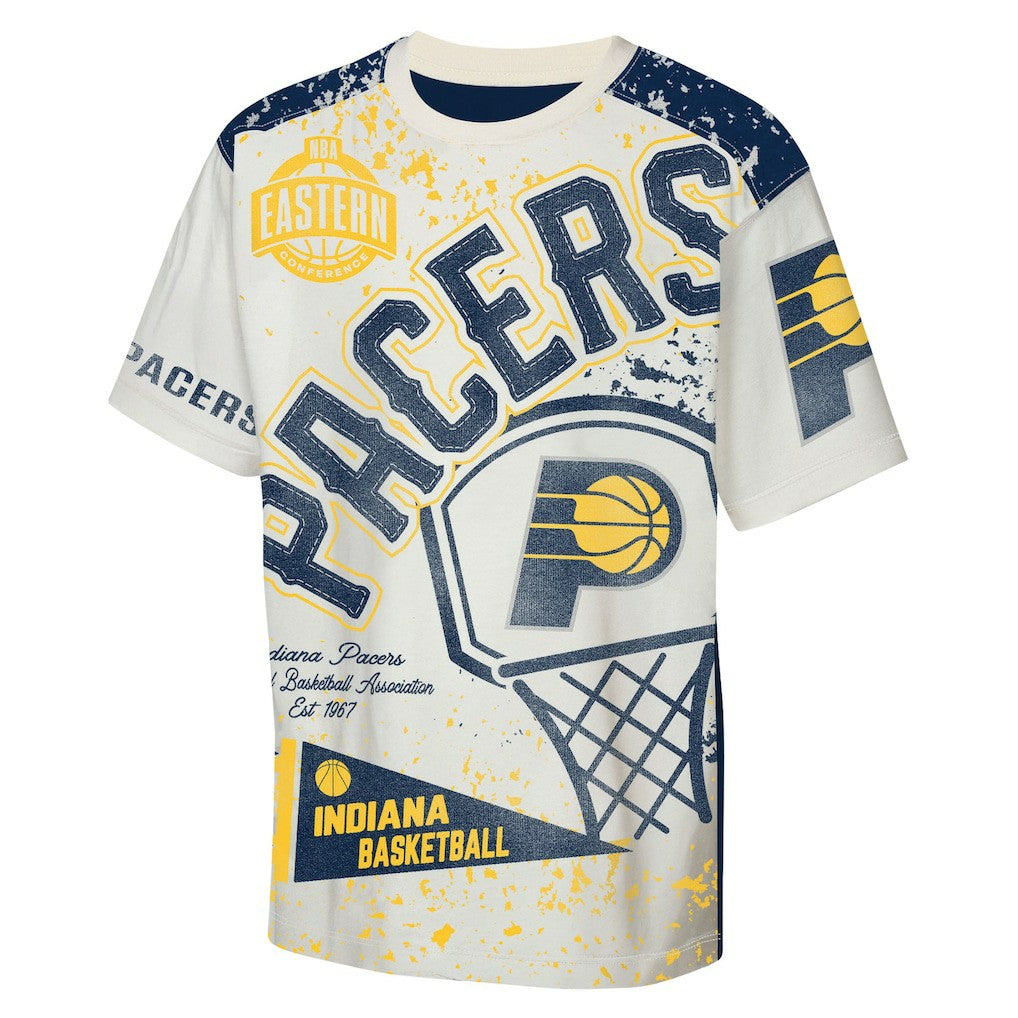 Indiana Pacers Outerstuff Youth Top Player All-Over-Print T-Shirt - Cream outlet