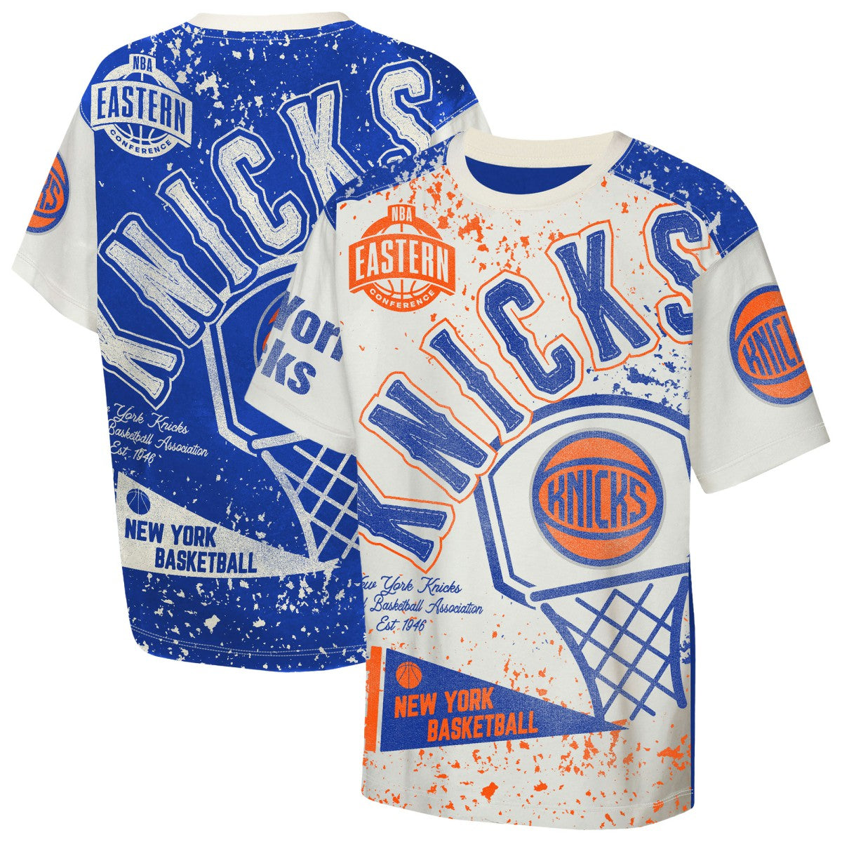 New York Knicks Outerstuff Youth Top Player All-Over-Print T-Shirt - Cream shop