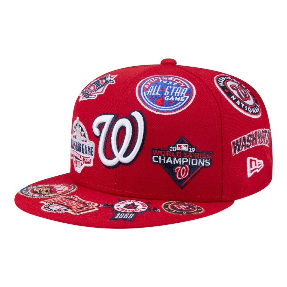 Washington Nationals All Over 59FIFTY Fitted Hat Red