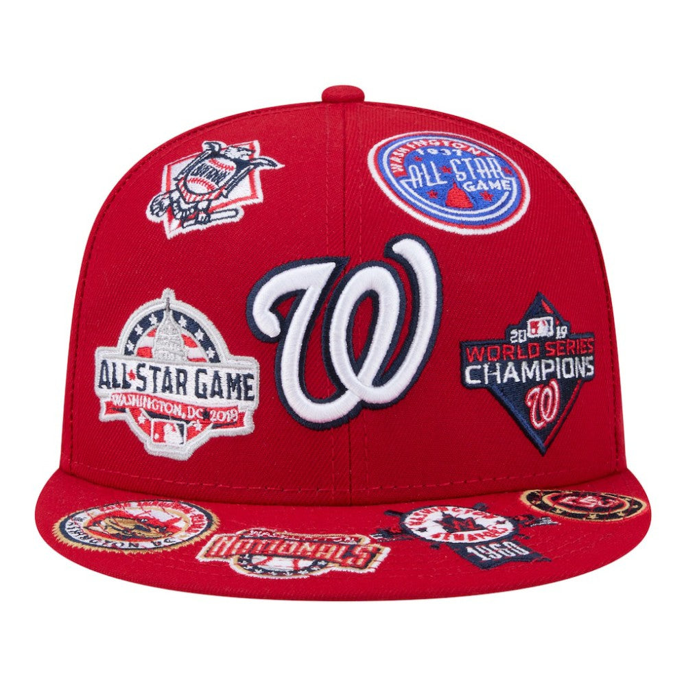 Washington Nationals All Over 59FIFTY Fitted Hat Red