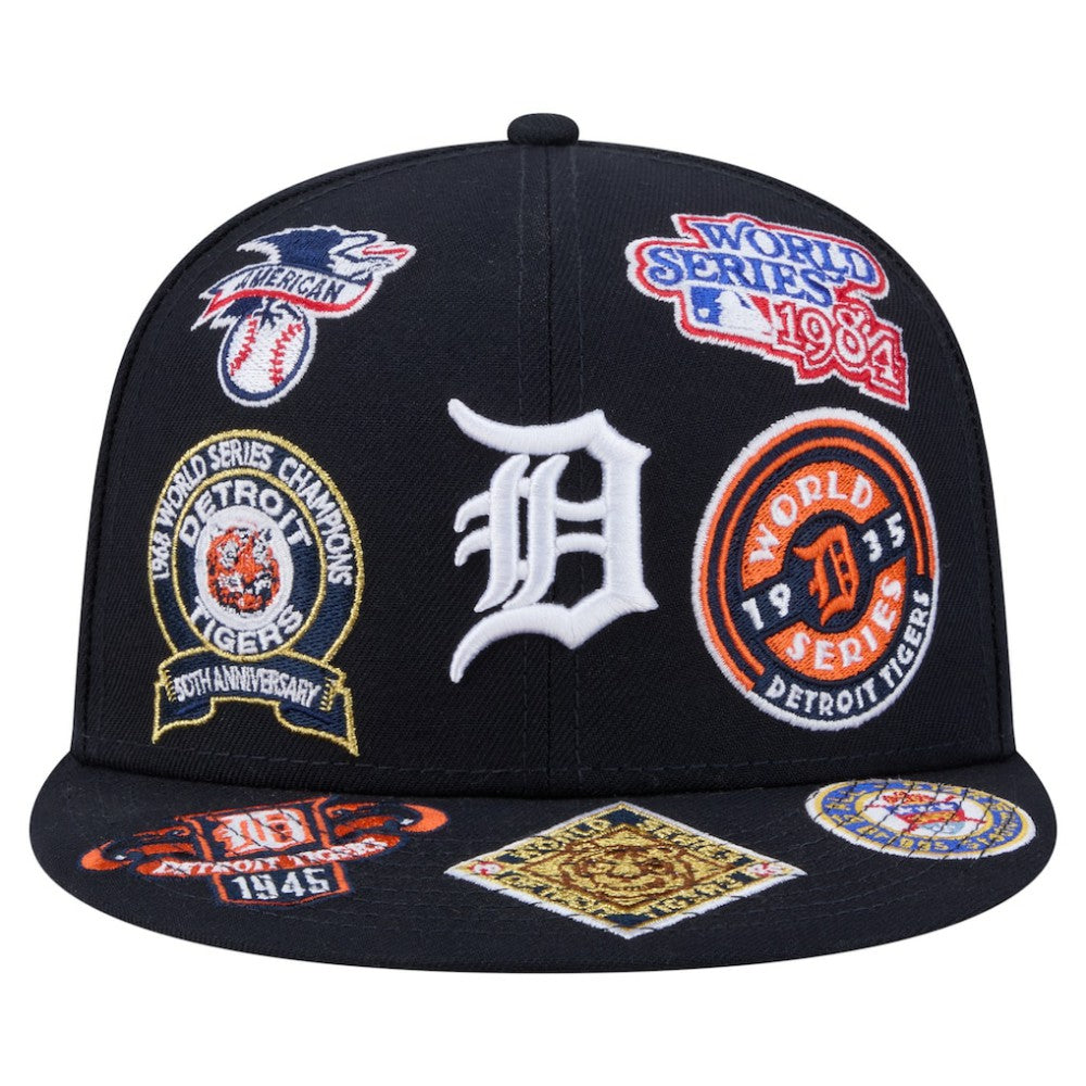 Detroit Tigers All Over 59FIFTY Fitted Hat Navy