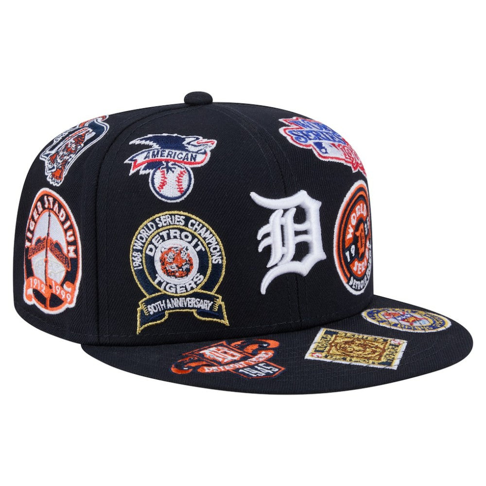 Detroit Tigers All Over 59FIFTY Fitted Hat Navy