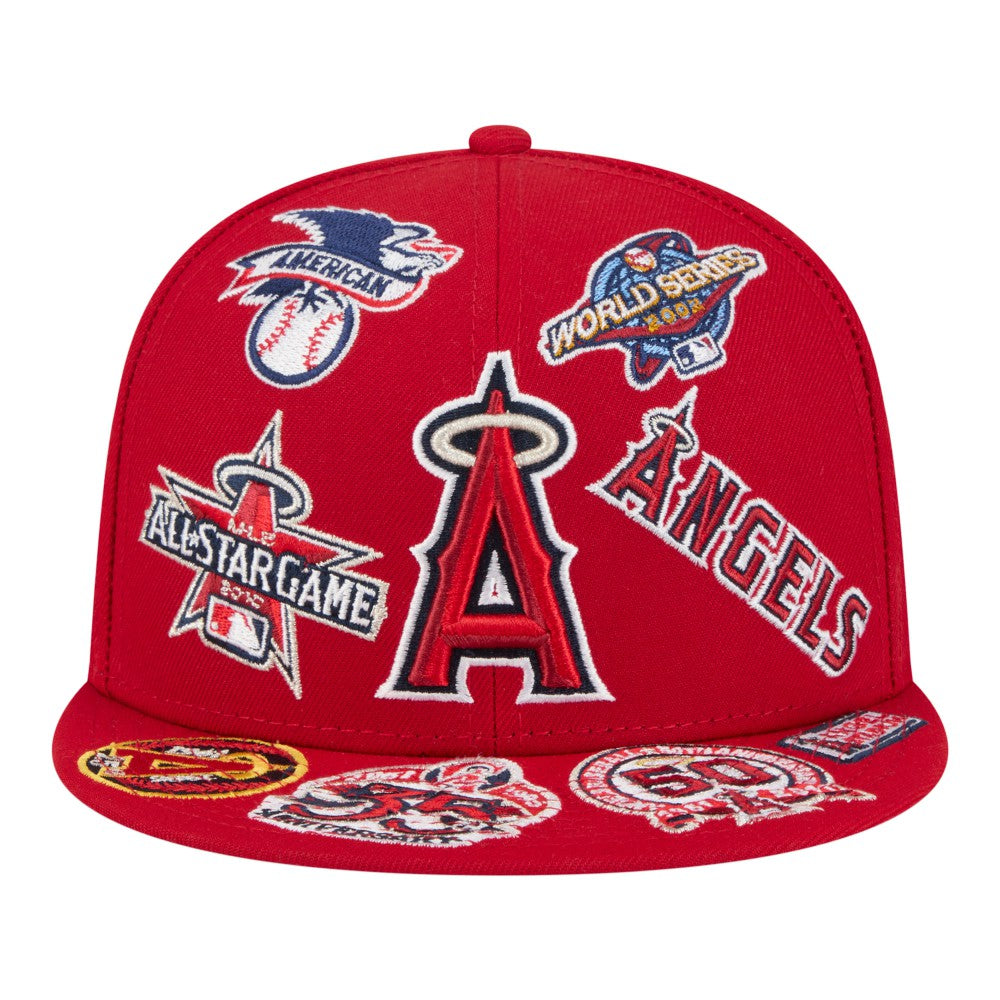 Los Angeles Angels All Over 59FIFTY Fitted Hat Red