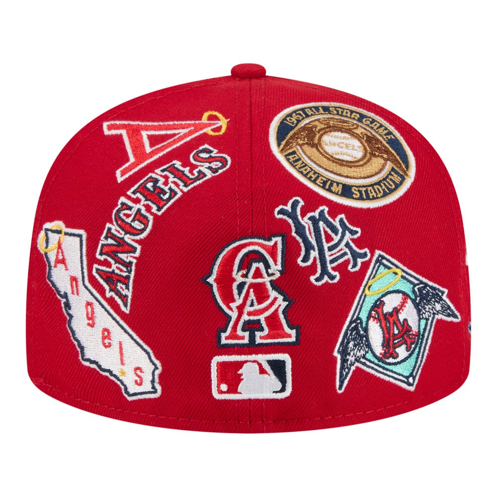 Los Angeles Angels All Over 59FIFTY Fitted Hat Red