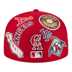 Los Angeles Angels All Over 59FIFTY Fitted Hat Red
