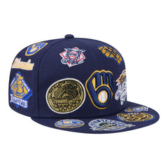 Milwaukee Brewers All Over 59FIFTY Fitted Hat Navy
