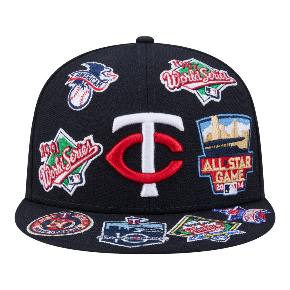 Minnesota Twins All Over 59FIFTY Fitted Hat Navy