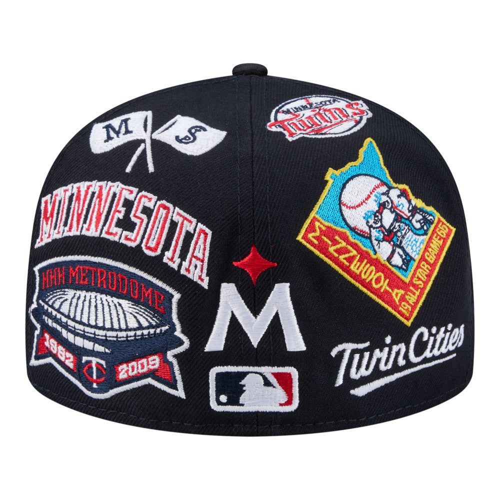 Minnesota Twins All Over 59FIFTY Fitted Hat Navy