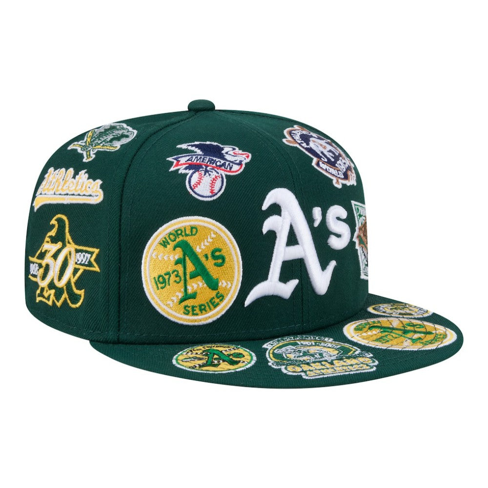 Athletics All Over 59FIFTY Fitted Hat Green