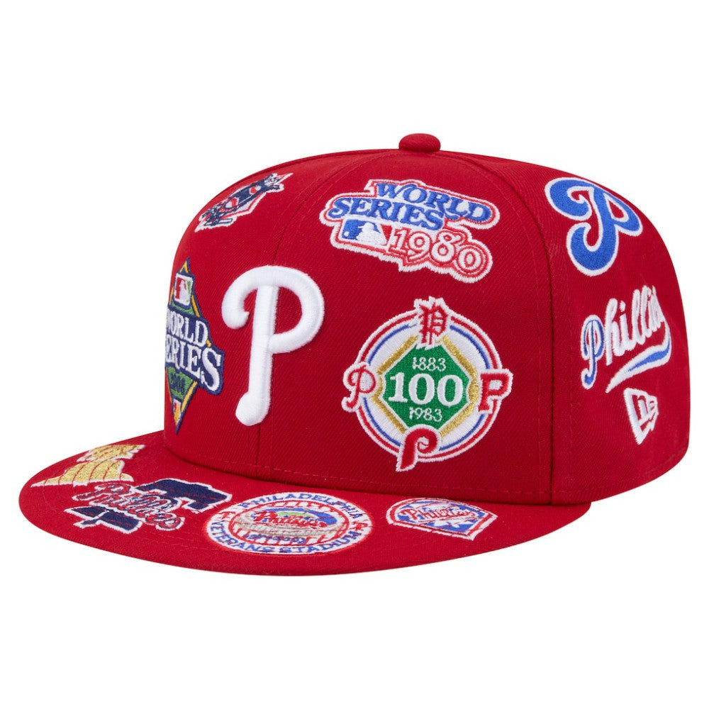 Philadelphia Phillies All Over 59FIFTY Fitted Hat Red