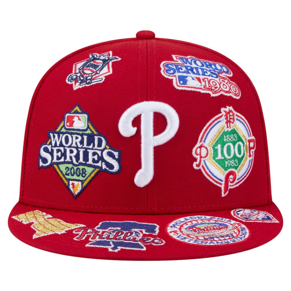 Philadelphia Phillies All Over 59FIFTY Fitted Hat Red