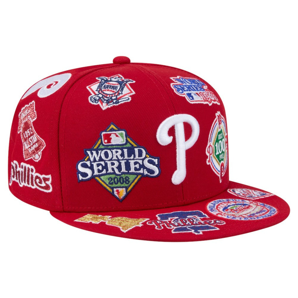 Philadelphia Phillies All Over 59FIFTY Fitted Hat Red