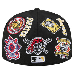 Pittsburgh Pirates All Over 59FIFTY Fitted Hat Black