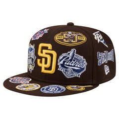 San Diego Padres All Over 59FIFTY Fitted Hat Brown