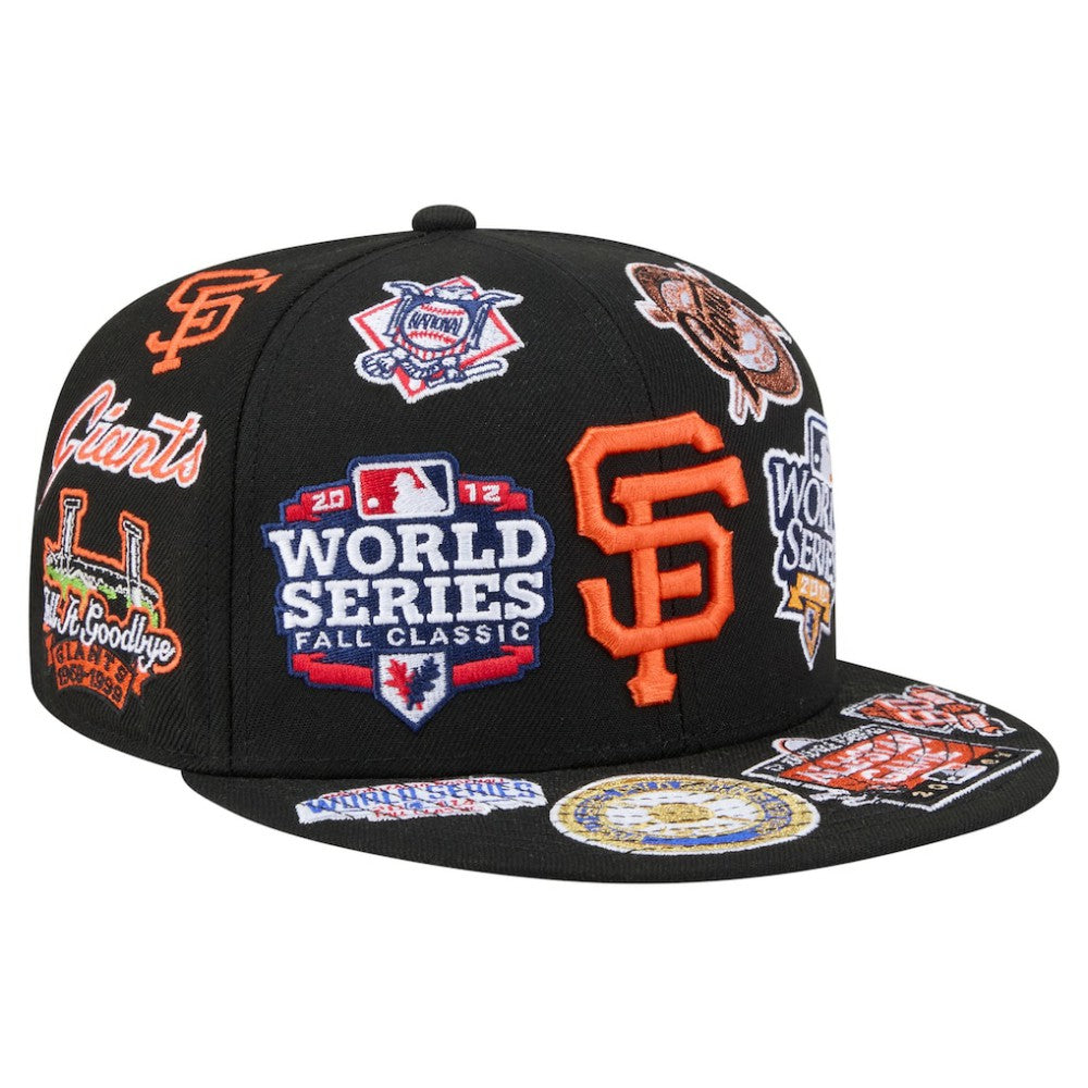 San Francisco Giants All Over 59FIFTY Fitted Hat Black