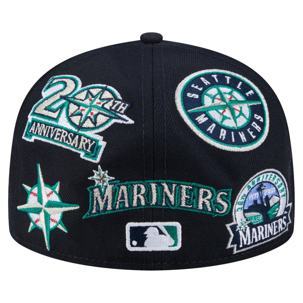 Seattle Mariners All Over 59FIFTY Fitted Hat Navy