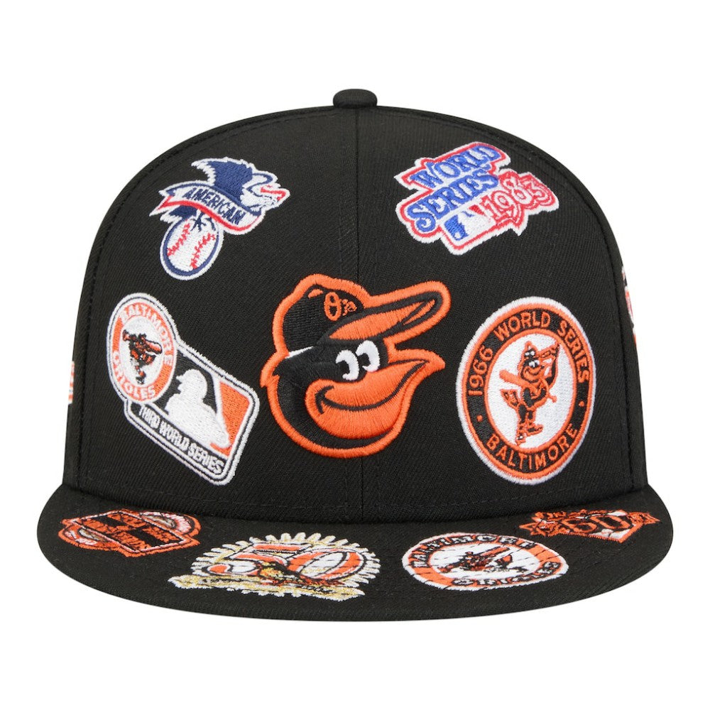 Baltimore Orioles All Over 59FIFTY Fitted Hat Black