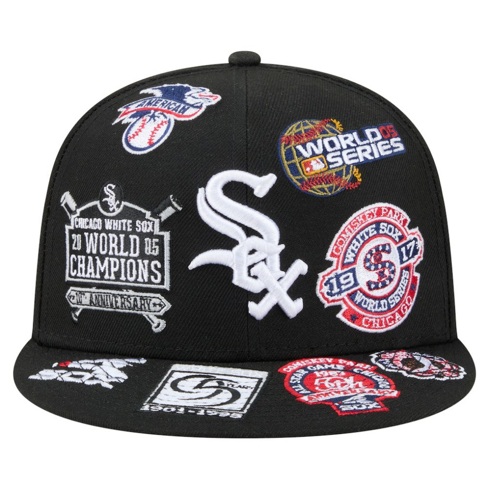 Chicago White Sox All Over 59FIFTY Fitted Hat Black