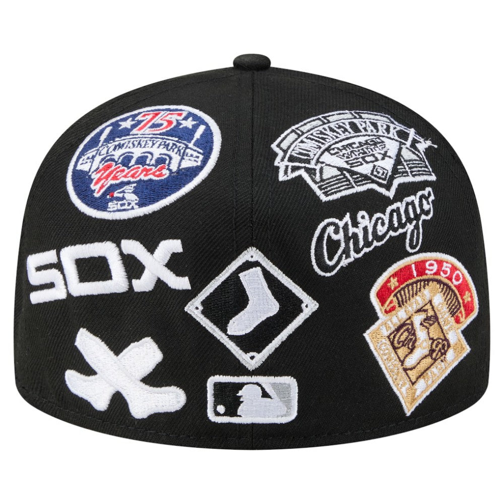 Chicago White Sox All Over 59FIFTY Fitted Hat Black