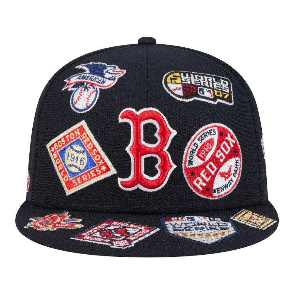 Boston Red Sox All Over 59FIFTY Fitted Hat Navy