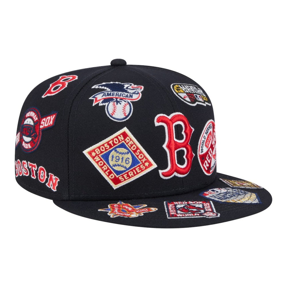 Boston Red Sox All Over 59FIFTY Fitted Hat Navy