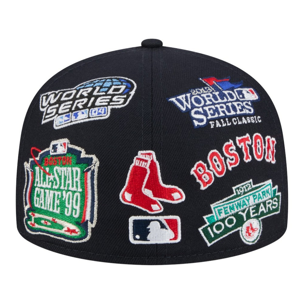 Boston Red Sox All Over 59FIFTY Fitted Hat Navy