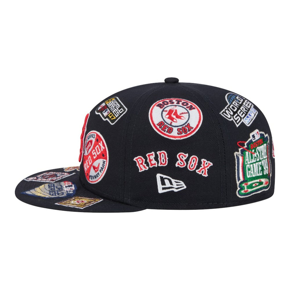 Boston Red Sox All Over 59FIFTY Fitted Hat Navy
