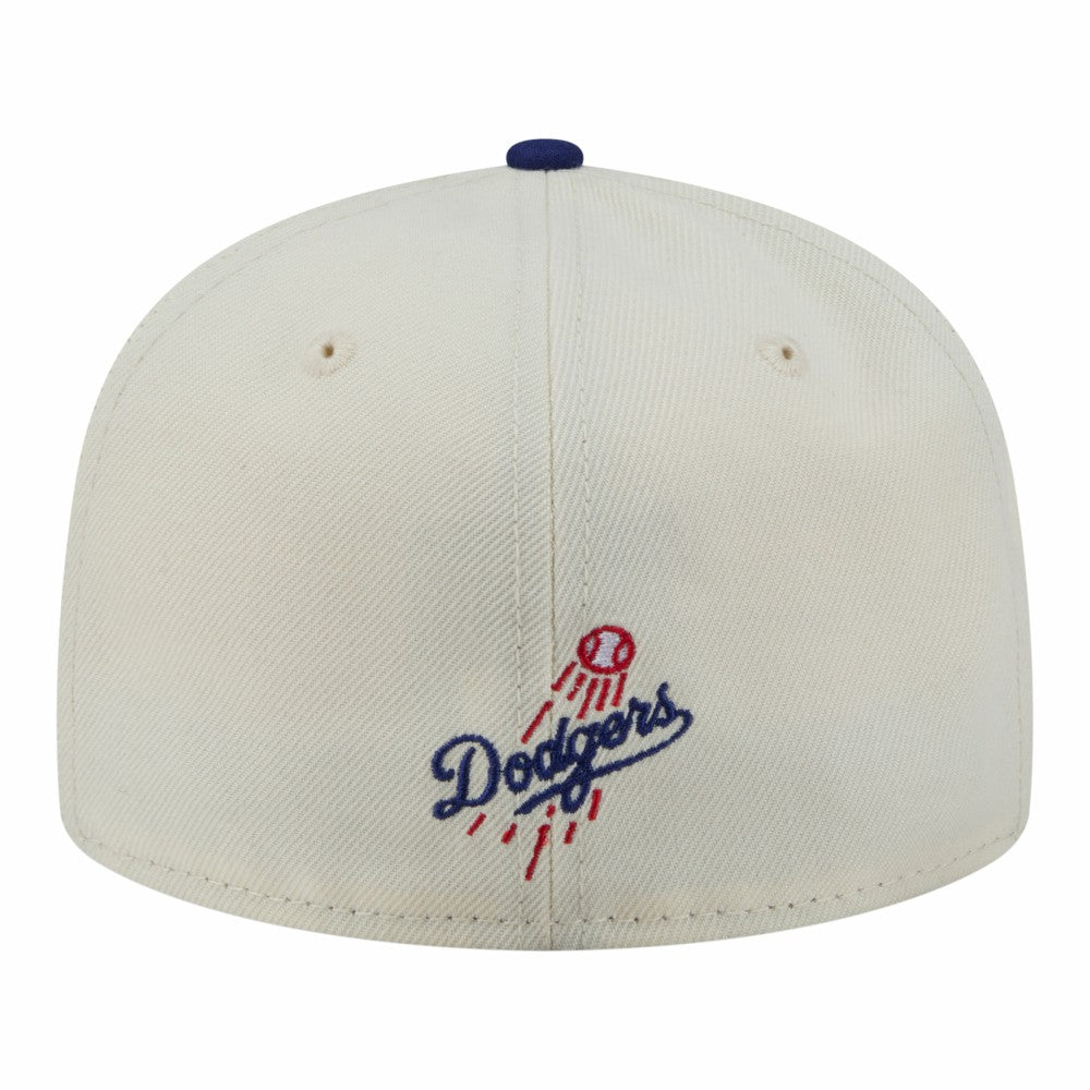 Los Angeles Dodgers Two-Tone Stitch 59FIFTY Fitted Hat Cream