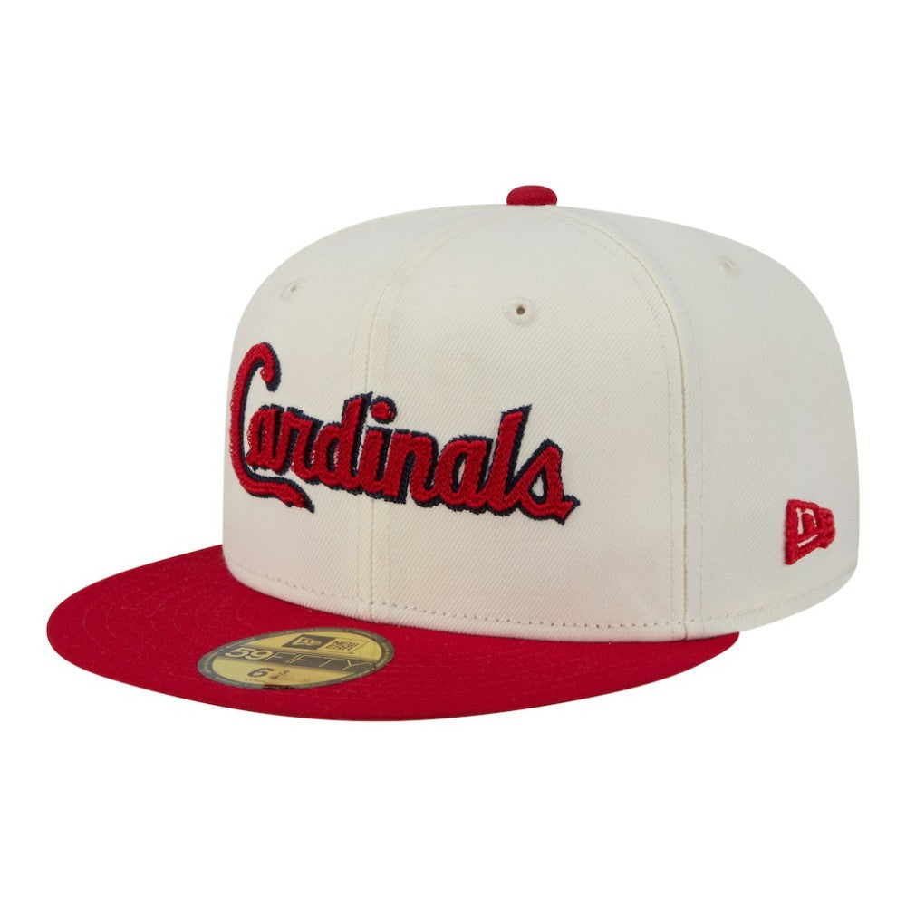 St. Louis Cardinals Two-Tone Stitch 59FIFTY Fitted Hat Cream