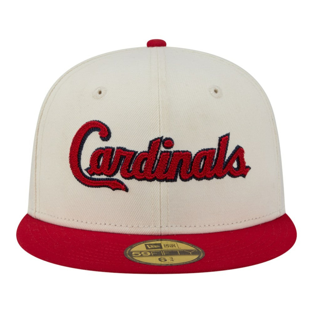 St. Louis Cardinals Two-Tone Stitch 59FIFTY Fitted Hat Cream