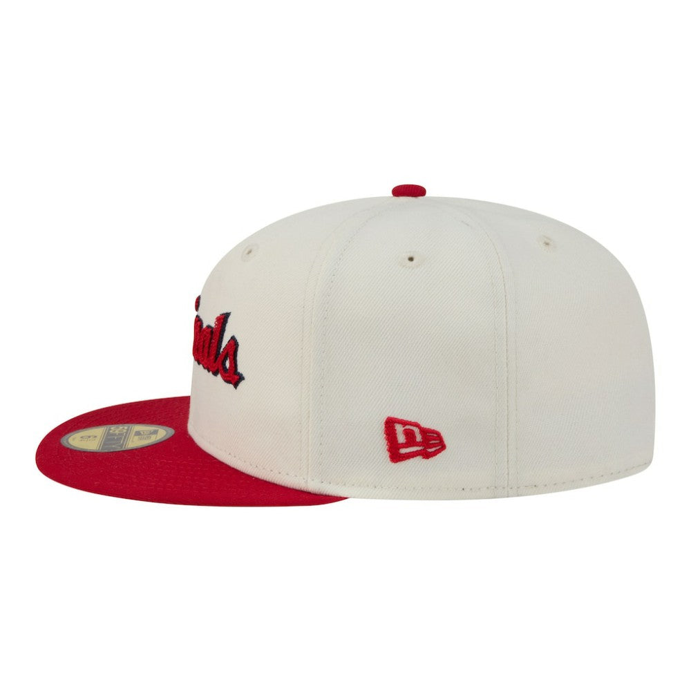 St. Louis Cardinals Two-Tone Stitch 59FIFTY Fitted Hat Cream