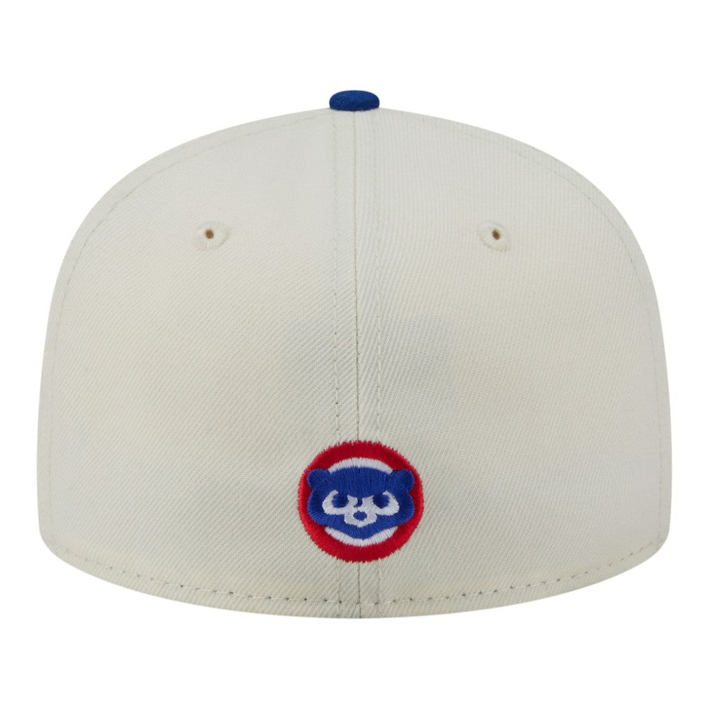 Chicago Cubs Two-Tone Stitch 59FIFTY Fitted Hat Cream
