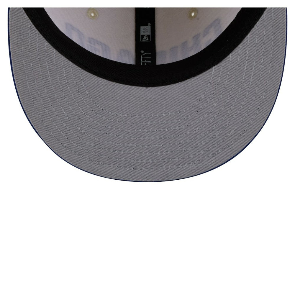 Chicago Cubs Two-Tone Stitch 59FIFTY Fitted Hat Cream