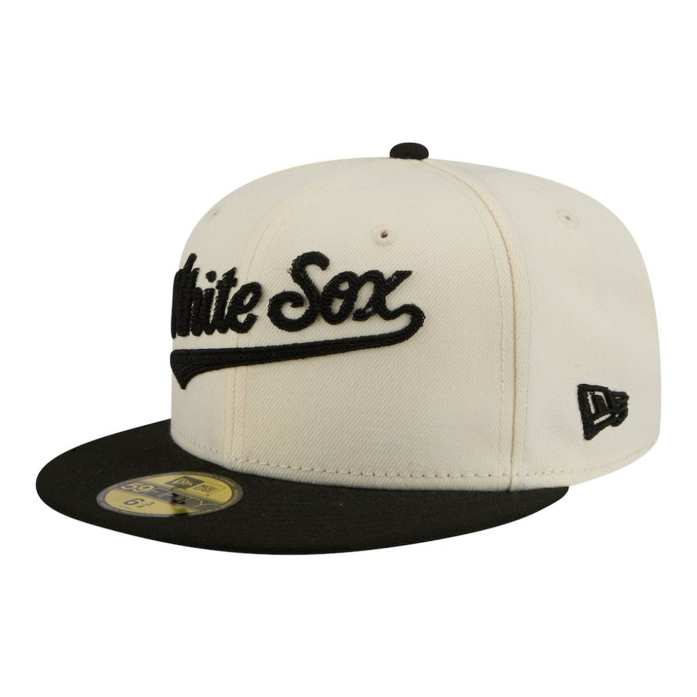 Chicago White Sox Two-Tone Stitch 59FIFTY Fitted Hat Cream