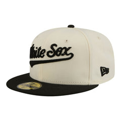 Chicago White Sox Two-Tone Stitch 59FIFTY Fitted Hat Cream