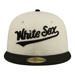 Chicago White Sox Two-Tone Stitch 59FIFTY Fitted Hat Cream