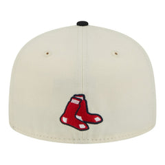 Boston Red Sox Two-Tone Stitch 59FIFTY Fitted Hat Cream