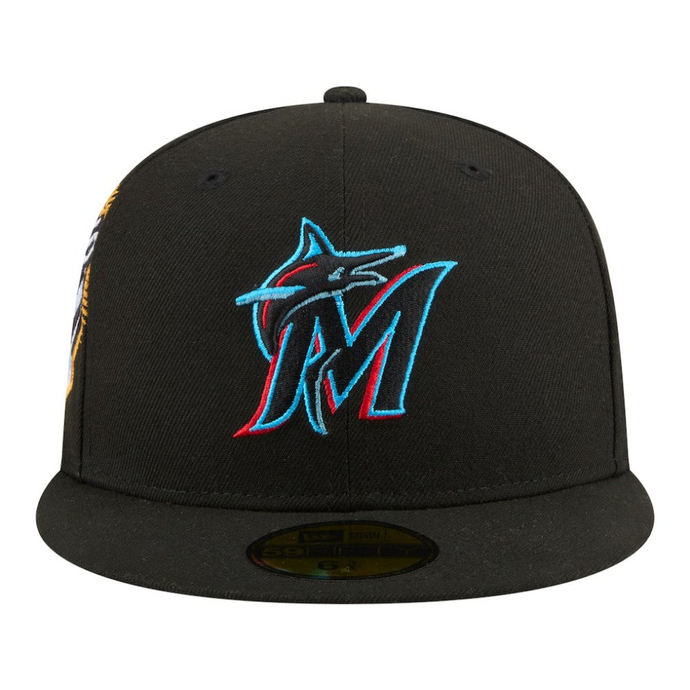 Miami Marlins Hidden Hit 59FIFTY Fitted Hat Black