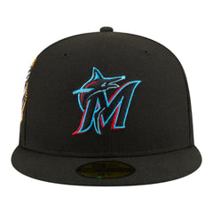 Miami Marlins Hidden Hit 59FIFTY Fitted Hat Black